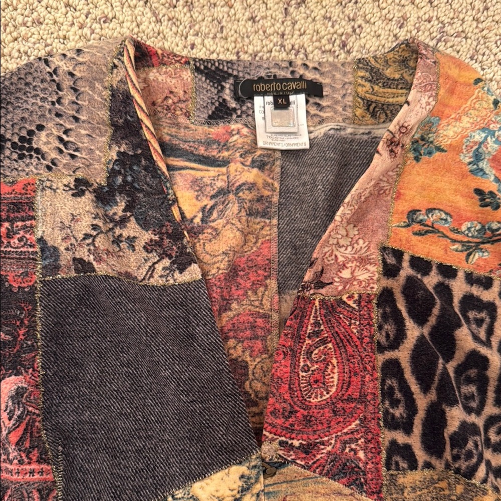 Roberto Cavalli Multicolor Patchwork Long Sleeve … - image 7